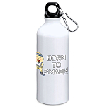 Kruskis MD4049S101K162 Born To Smash 800ml Алюминиевая бутылка Бесцветный White