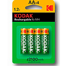 Купить Kodak 30955110 Ni-MH AA LR6 2100 mAh Аккумуляторы 4 Единицы Зеленый Green / Yellow 7ft.ru в интернет магазине Семь Футов