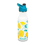 Klean kanteen 1008926 Classic Бутылка из нержавеющей стали 532ml Спорт крышка Бежевый Lemons