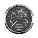 GPS-спидометр аналоговый 0-45 узлов, черный циферблат, нержавеющий ободок, выносная антенна, д. 85 мм, Marine Rocket SMAGPS045BSMR