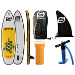 Safe waterman hc100.020 Надувной комплект для падлбординга Turtle Fly 7´5´´ White / Yellow 132x56x35 226.1 cm