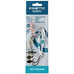 Kinetic F168-118-039 Sabiki Tournament Рыболовное Перо Бесцветный Blue Pearl / Silver