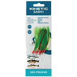 Kinetic F114-159-043 Sabiki Rooster Tail Рыболовное Перо  Green / Copper Flash