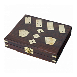 Игральный набор в деревянной коробке Nauticalia 7202 210х180х50мм