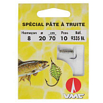 Ragot 910820021 Special Trout Paste 9335BL Связанные Крючки 0.7 m 0.200 mm Желтый 8 