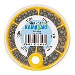 Kamasaki 54131100 Competition Gold Star Ассортимент свинцов Big Split Shot Золотистый Black 0.1-0.25-0.35-0.5-0.7-1.25 g
