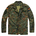 Brandit 4221-14-L Рубашка с длинным рукавом BW Field Зеленый Flecktarn L