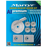 Martyr anodes ANOA8802 Suzuki 40-50CV Набор алюминиевых анодов Серебристый Grey