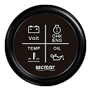 Купить Комбинированный датчик Recmar RECKY79202 12–24В 4-LED индикатора черный Ø56мм 7ft.ru в интернет магазине Семь Футов