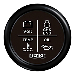 Комбинированный датчик Recmar RECKY79202 12–24В 4-LED индикатора черный Ø56мм