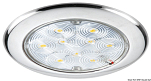 Накладной LED светильник 12В 5Вт 162Лм накладка из нержавеющей стали, Osculati 13.179.90