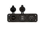 A3101120134010 USB-порт, 4,8 А со встроенным. Вольтметр и розетка