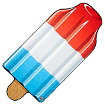 Bigmouth inc 741-BMBT0004 Rocket Pop Пляжное одеяло Бесцветный Blue / Red / White 91 x 220 cm 