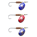 Ilba 7022535000662 Ложка-приманка Tondo Zebra 1 3g Золотистый Silver / Red