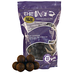 The one fishing 98036-524 1kg Растворимый в крабовом и лососевом масле бойл Фиолетовый Purple 24 mm