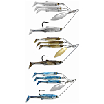 Live target MNSR11MD852 Minnow Rig Medium Спиннербейт 11g Серебристый Green Pumpkin / Silver