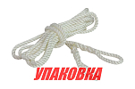 Веревка из полиэстера с огонами для крепления кранца, d6 мм, L1,5 м, цвет белый, комплект 2 шт. (упаковка из 12 шт.) Marine Rocket MR0615_pkg_12