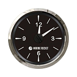 Часы кварцевые, аналоговый черный циферблат, нержавеющий ободок, д. 52 мм, Marine Rocket QCA0003BSMR