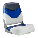 Кресло мягкое складное Premium, обивка винил, цвет белый/синий/угольный, Marine Rocket 75128WBC-MR