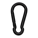 Карабин-крюк, нержавеющая сталь/черный матовый / Длина: 60 ​​мм