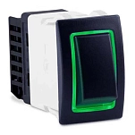 Sierra 11-RK40620G Переключатель Halo SPST RK40620 зеленый свет Black / White