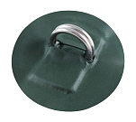 Кольцо D-образное двойное, малое, с зеленой накладкой Sun Selection SSCL00045006-4