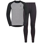 Odlo 196702-10793-M Набор базовых слоев Active Warm Eco Черный Dark Grey Melange / Grey Melange M