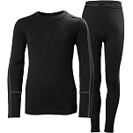 Helly hansen 49403_990-10 Набор базовых слоев Lifa Merino Midweight Black 30x20x10 9-10 Years