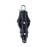 Wichard p18188 Вертлюжный скрипичный шакл с блоком и шкивом 12 mm Black 18x10x8 55 mm