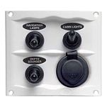 Bep marine 900-3WPSW DC Waterproof 3xOn-Off 16A Панель переключателей Бесцветный White