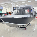 Моторная лодка, Триера 460 BR_new, серый (тент ходовой, стояночный, транспортировочный) с Suzuki DF50ATL KITTR78