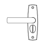 Пара ручек с накладками и левым фиксатором Contemporary для дверей 19-38 мм, Osculati 38.130.21