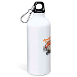 Kruskis MD4049S101C138 Football Stuff Алюминиевая бутылка для воды 800ml Бесцветный White