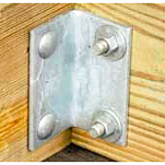 Tiedown engineering 241-26397 Commercial Grade Угловые скобки Серебристый 4 x 8´´ 