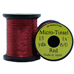 Uni products ZMT612RE-UNIT линия Micro Tinsel 1X 10.9 m  Red 6/0