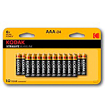 Kodak 30411128 Xtralife S AAA LR3 Щелочные батареи 24 Единицы Черный Black / Brown