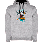 Kruskis SU1067065802C116 Толстовка с капюшоном Lets Go Bicolor Серый Heather Grey / Black 3XL