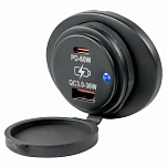 Seadog line 354-4265351 Двойная овальная накладная USB-розетка Black 10x10x8 60.32 x 49.21 x 19.05 mm