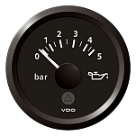 VDO A2C59514126 View Line 5Bar 10-184Ohm Прибор для измерения давления масла в двигателе Black 52 mm