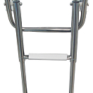3-step (black) telescopic ladder w/handles, Osculati 49.546.33