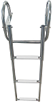3-step (black) telescopic ladder w/handles, Osculati 49.546.33