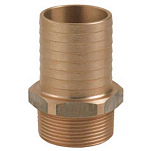 Guidi GUIB1004-1/2X16 16 mm Резьбовой и рифленый бронзовый соединитель Золотистый Bronze 1/2´´