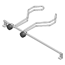 Купить Eno SC0624 DUO Поддержка кухонной плиты  Silver 195 mm 7ft.ru в интернет магазине Семь Футов