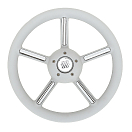 Купить Рулевое колесо Ultraflex V56G/CH 21407B Ø350x95мм рукоятка из серого полиуретана с хромированными вставками 7ft.ru в интернет магазине Семь Футов