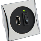 USB port 5 V chromed, 14.494.03