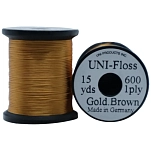 Uni products ZUFR15GB линия Floss Rayon 600 Deniers 12.6 m Золотистый Gold Brown