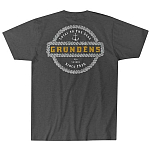 Grundens 558037 Футболка с коротким рукавом Rope Knot Серый Dark Grey XL