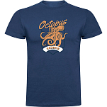 Kruskis CA65500386C070 Футболка с коротким рукавом Seafood Octopus Голубой Denim Blue L