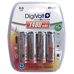 Digivolt BT4-1400 AA/R6 1400mAh Аккумуляторная батарея 4 единицы Grey