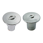 Foresti & suardi 2323535 Плоский наполнитель для водной палубы из хромированной латуни Серебристый Silver 38 mm 